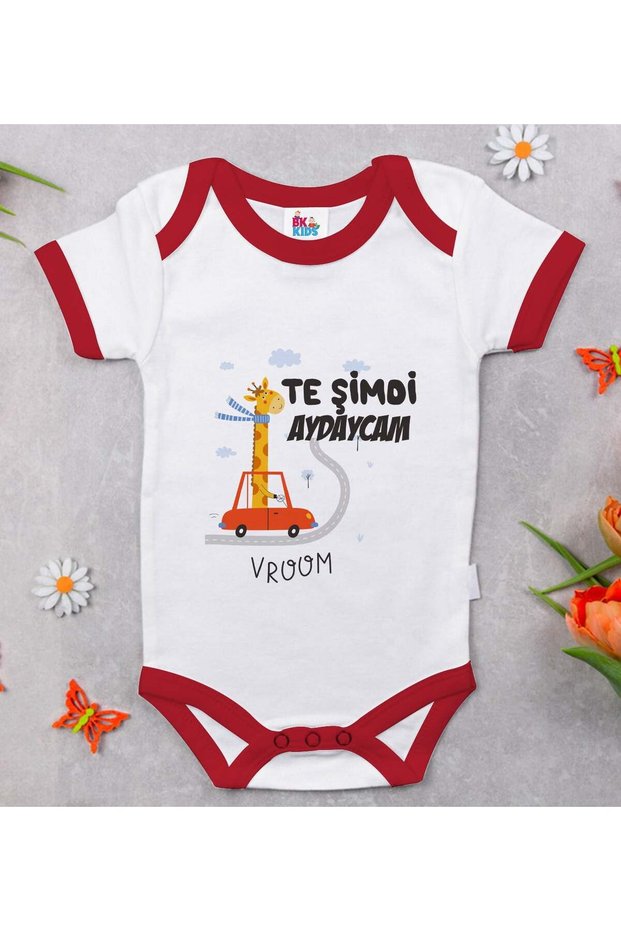 BK Kids: Stylish Red Baby Bodysuit - 1 (3-6 Months)