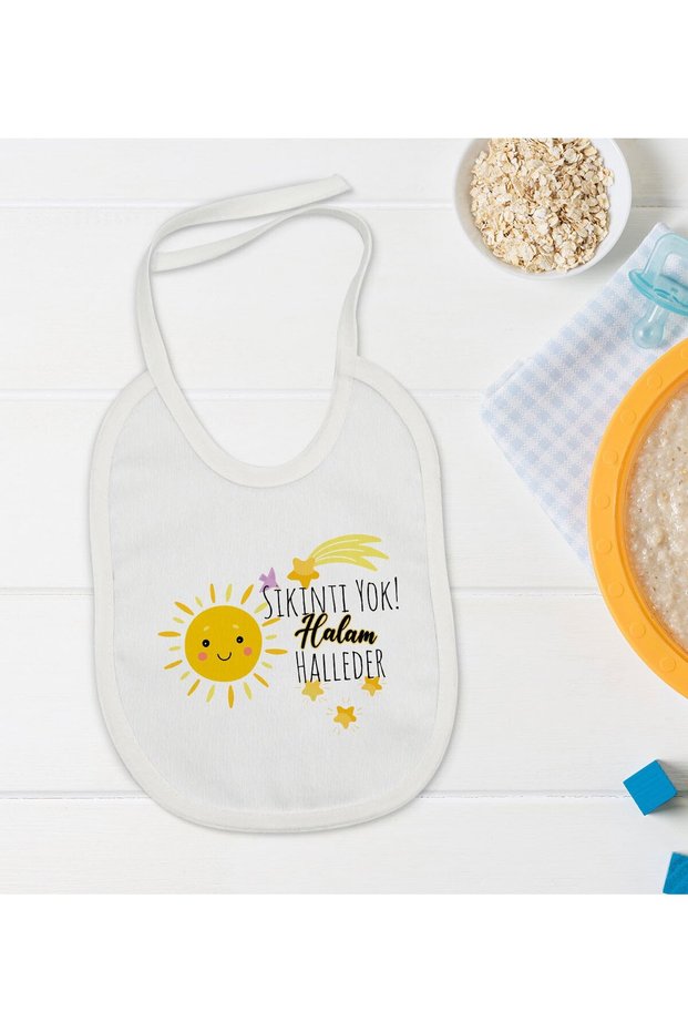 BK Kids "No Worries, My Aunt Will Take Care of It" Designed Baby Bib - Model 1