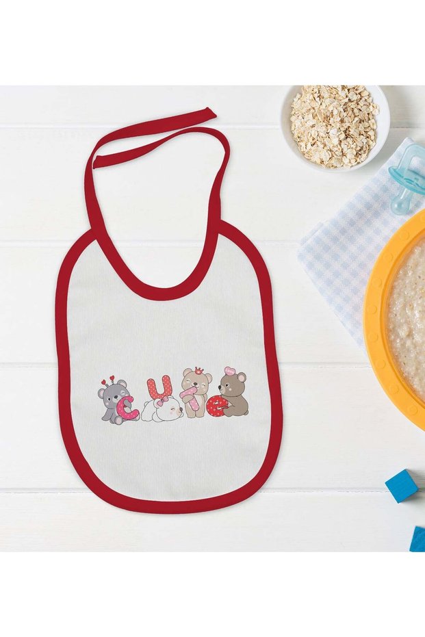 BK Kids Cute-Design Red Baby Bib - 2