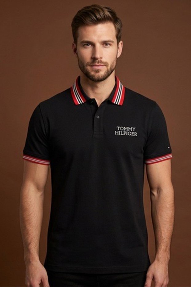Mens Solid Regular Fit Cotton Polo T-Shirt