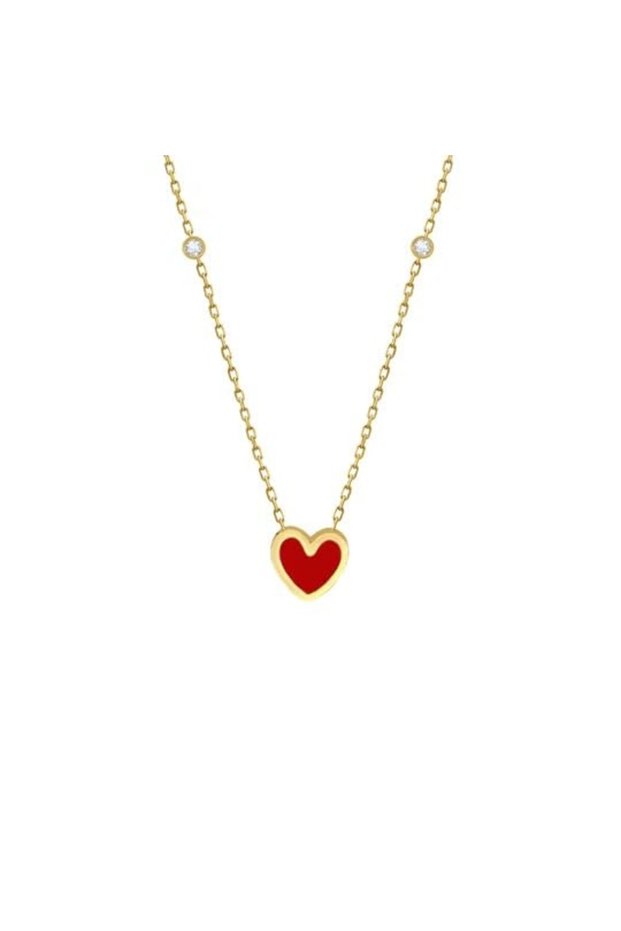 Diamond 18KT Gold Red Heart Necklace DN1Y208_february