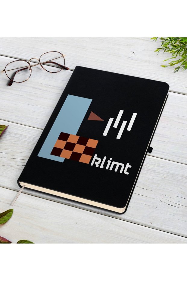 Black Notebook with Klimt Design