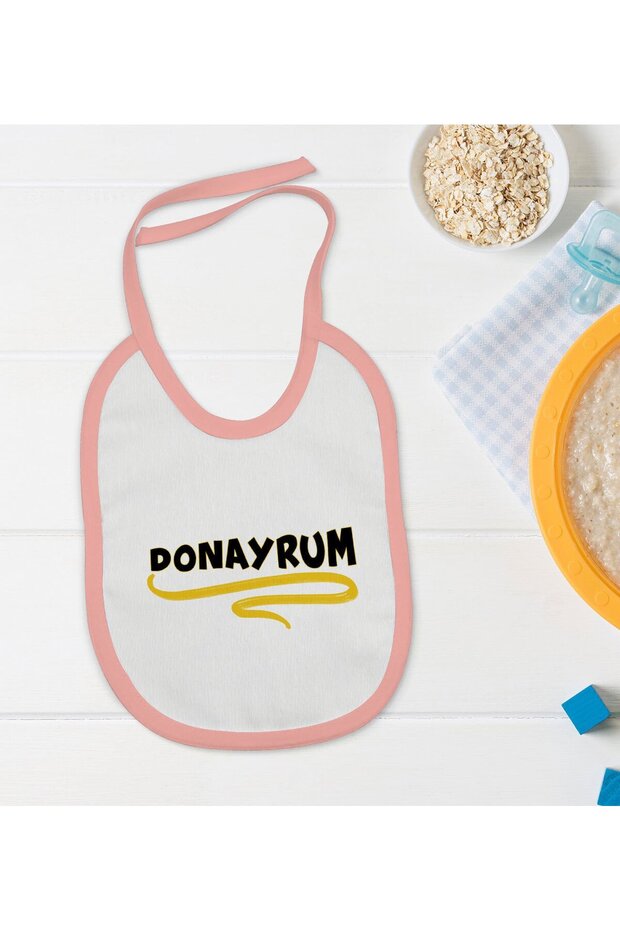 BK Kids Donayrum Designed Pink Baby Food Bib-1