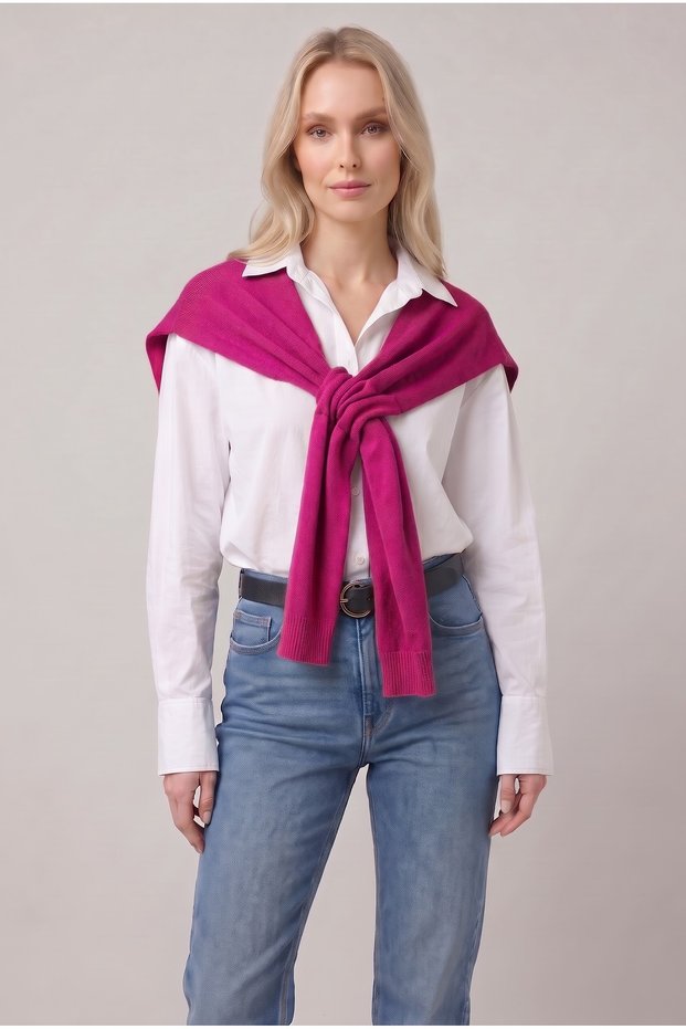 Women's Knit Shoulder Shawl with Shoulder Detail