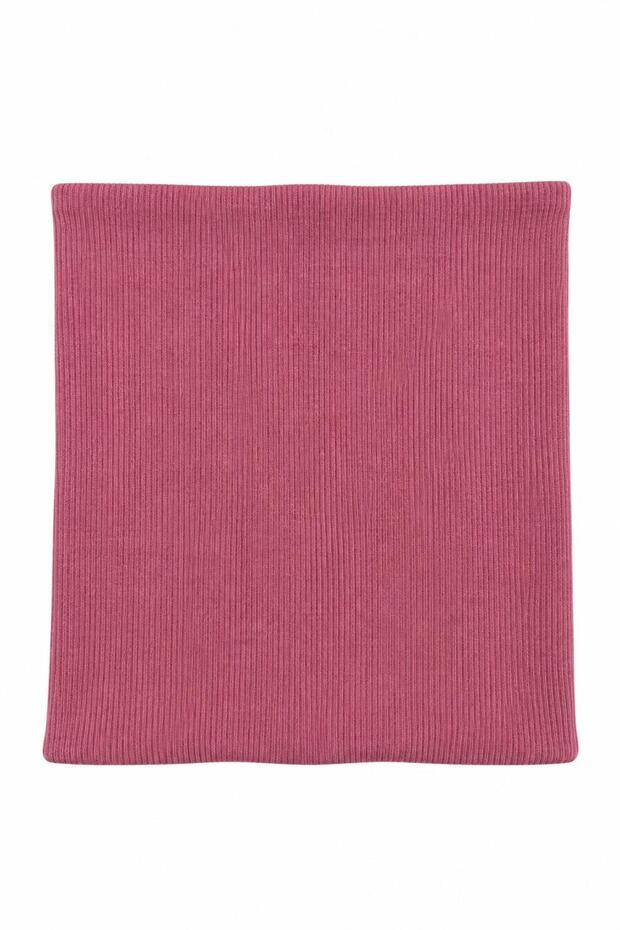 Cotton Rib Knit Scarf, DRIED ROSE