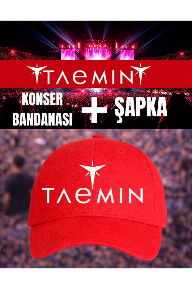 Taemin Printed Bandana Hat, Specially Designed Concert-Themed Hat