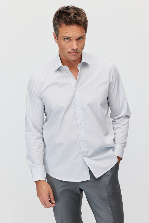 Men's Classic Collar Plain Shirt