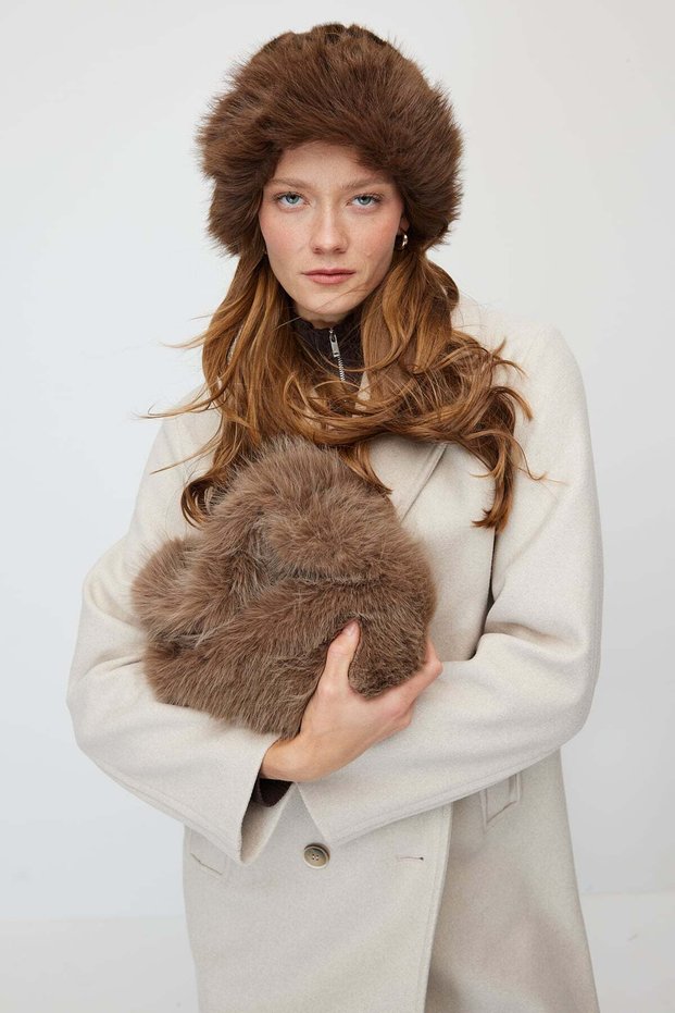 Women's Double-Breasted Double Collar Wide-Cut Long Coat