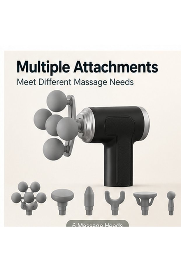 KINGLINE Mini 5-Head Massage Gun, Deep Tissue Muscle Massager, Electric Handheld Percussion Massager, Portable Full Body Massage Device for Neck, Back, Shoulders and Legs, Home, Gym & Office