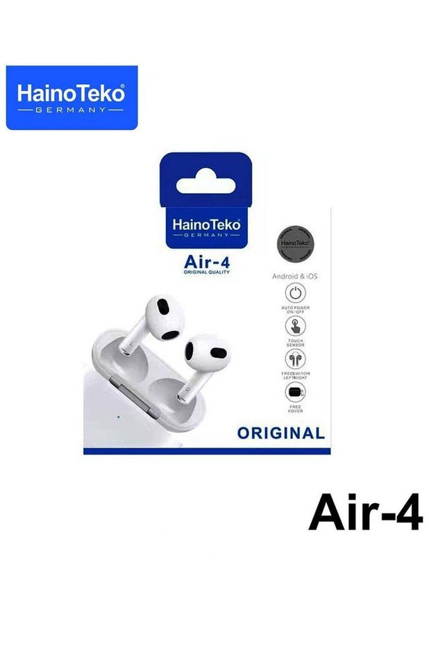 Air4 Wireless Bluetooth Earphones with High-Bass Sound and Multifunctional Controls