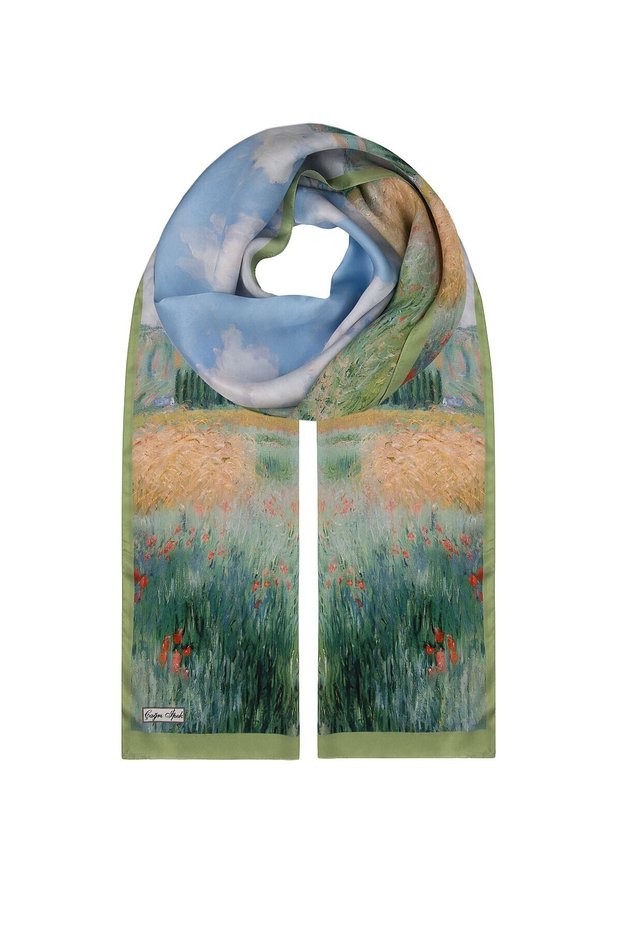 Road Pattern Silk Scarf from Saint Martin Island DG21541-1