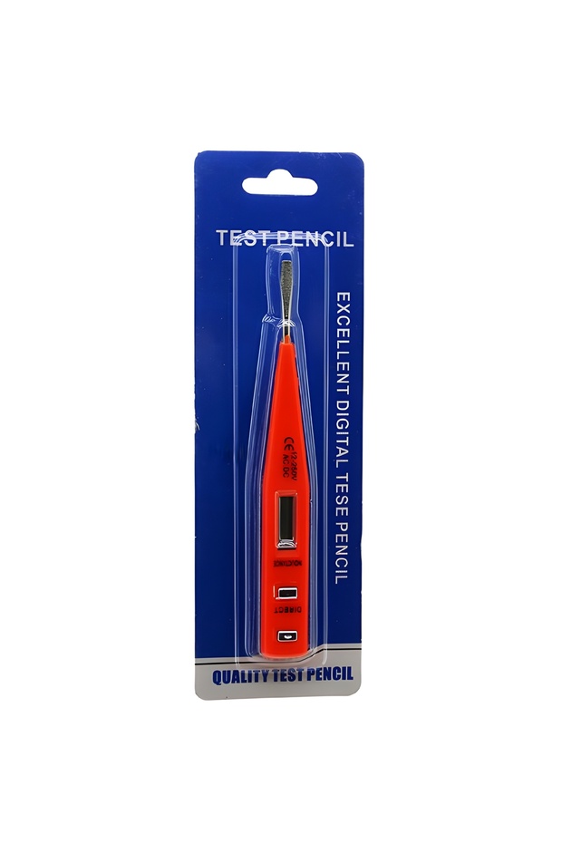 Electric test pen with digital display, orange