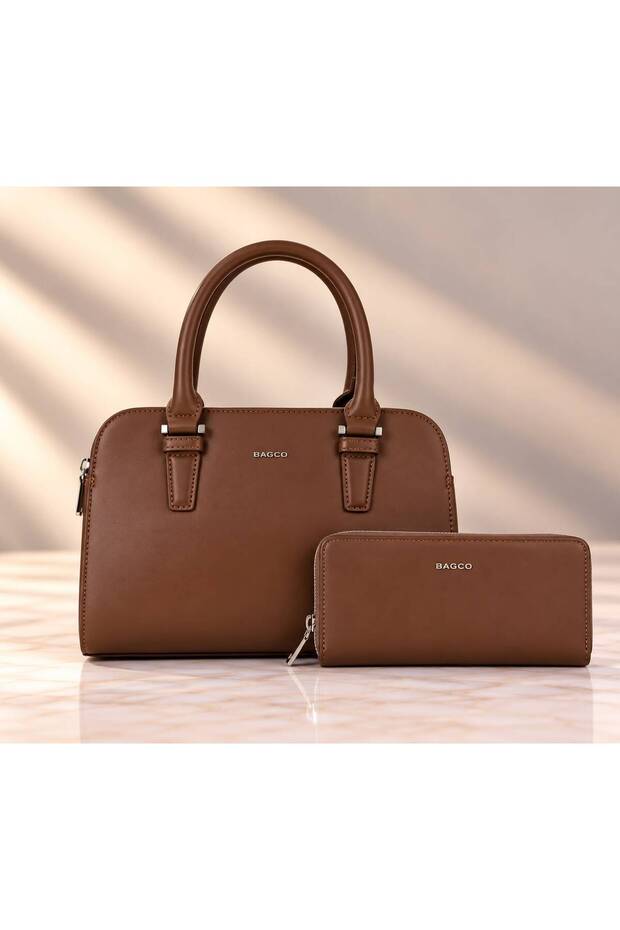 Women's Structured Satchel Handbag with Wallet