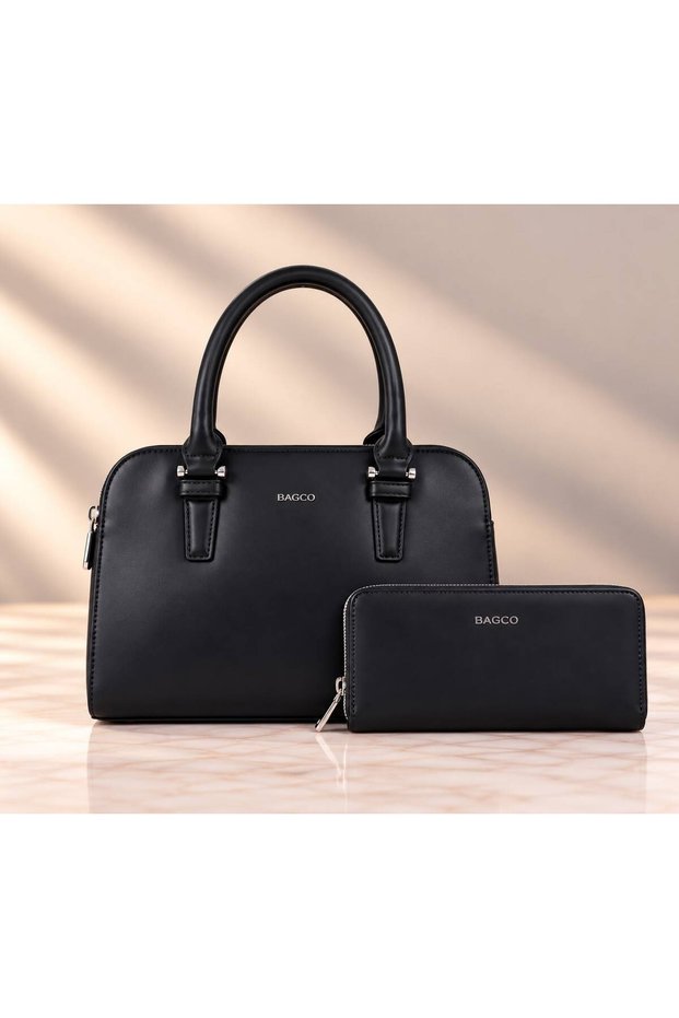 Women's Structured Satchel Handbag with Wallet