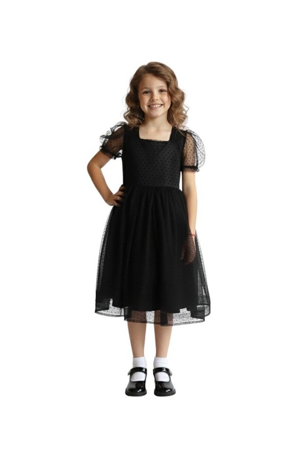 Princess Black Dot Dress