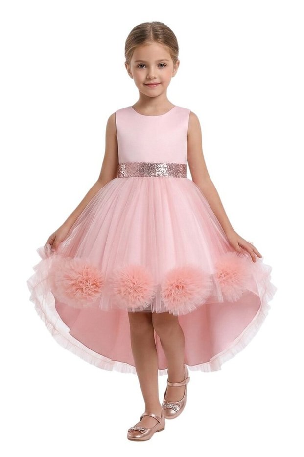 Princess Tutu Party Dress for Girls Light Pink