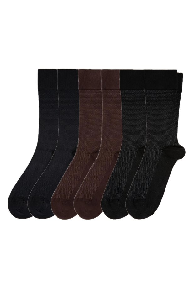 Men's Bamboo-Blend 6-Pack Basic Socks