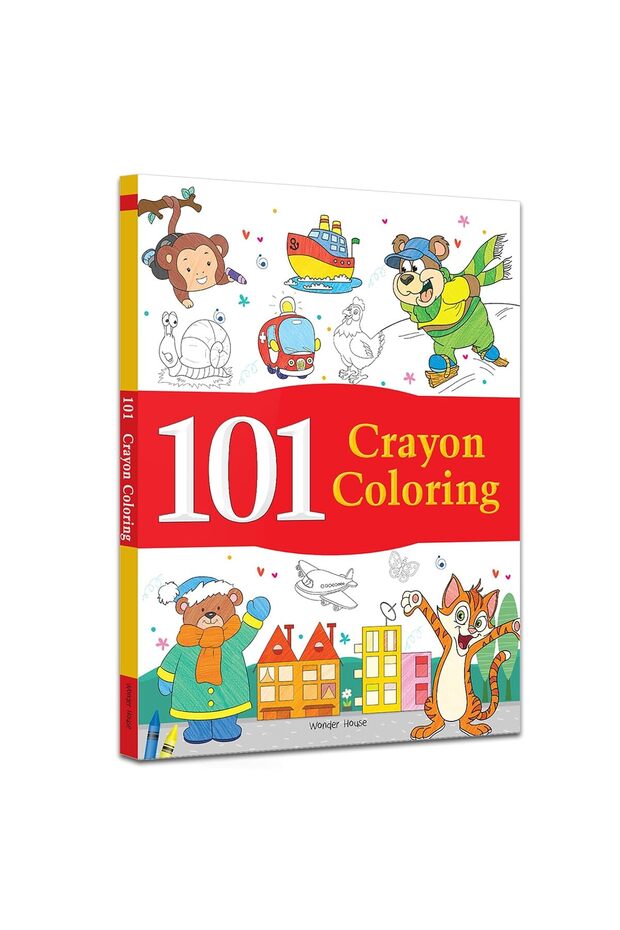101 تلوين بالقلم الشمعي: كتاب أنشطة ممتع للأطفال