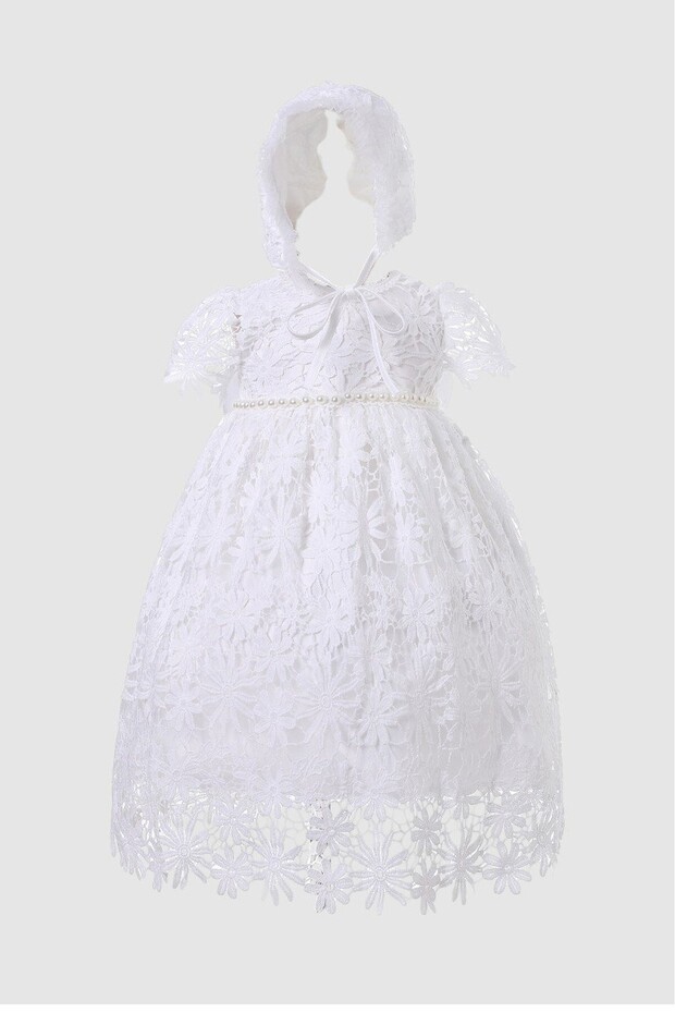 Eternal Light Baby Dress - White