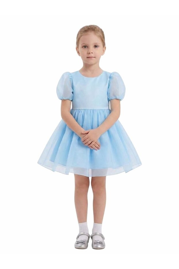 Tulle Volume Dress Blue – Blue Pink