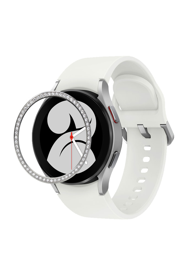 Watch4 5 6 7 44mm Silver Decorate Bezel for Samsung Galaxy Watch4 5 6 7 40mm 44mm Protection Cover C