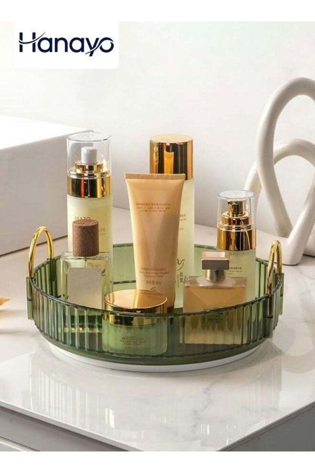 360° Rotating Makeup Organizer Cosmetic Desk Storage Perfume Display Case Multi-Function Stor