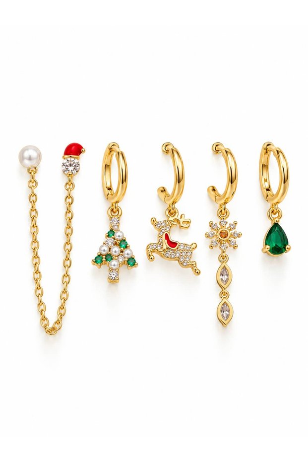 6-PIECE NEW YEAR'S EARRING SET