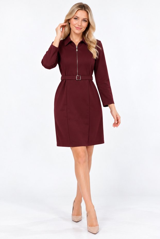 Rochie mini cu fermoar, lungime 95 cm
