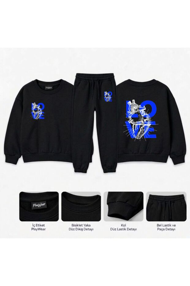 Team Sweatshirt with Anatomical Straps—Printed for Girls, Boys, and Kids—Crew Neck