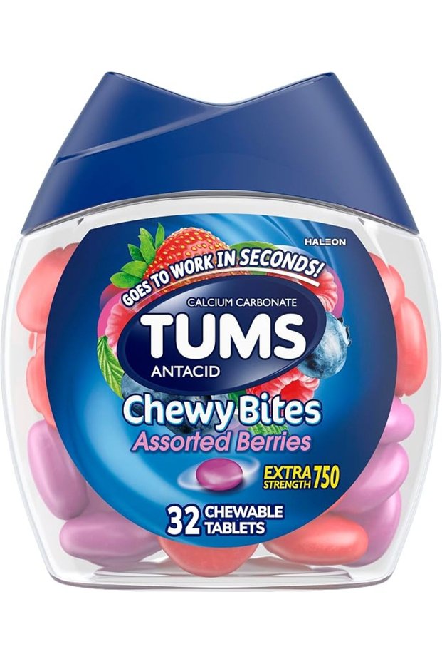 Chewy Bites Antacid Tablets, Assorted Berries, 32 Count