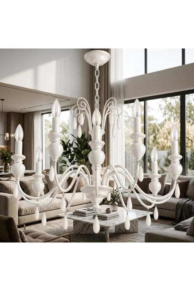 French classic white chandelier