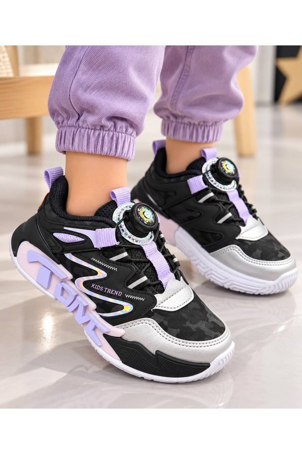 GIRLS' MECHANICAL LIGHTWEIGHT SOLE SNEAKERS