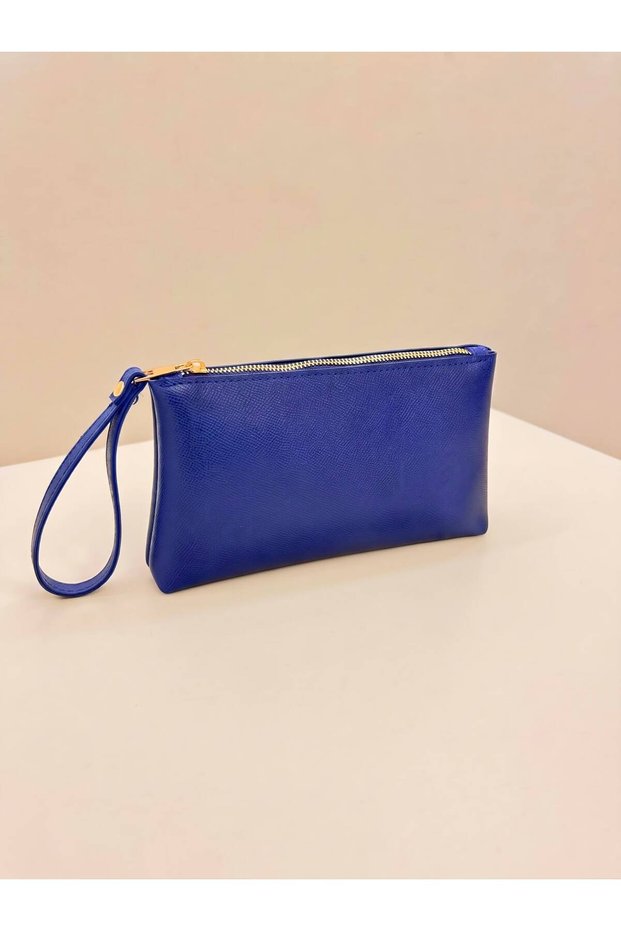 Stylish Women's Mini Clutch Bag—With Gold Accents