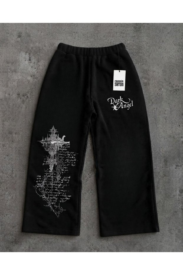 Dark Angell Printed Street-Style Unisex Baggy Sweatpants