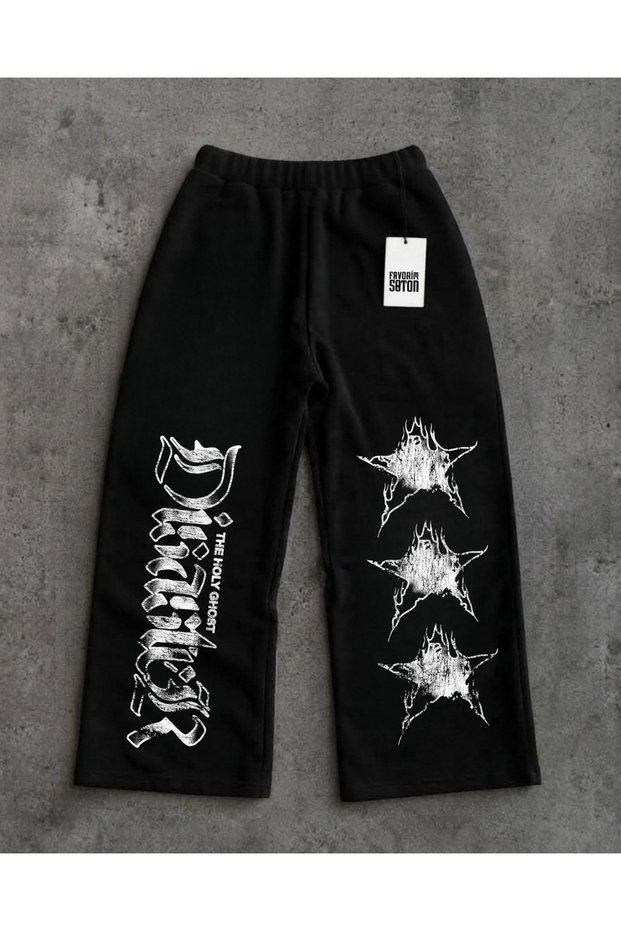 TheHolyGhost Printed Street Style Printed Unisex Baggy Sweatpants