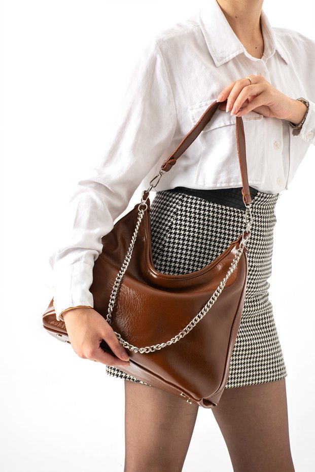 Women's Taba Chain Detail Stylish Shoulder Bag - Everyday Use Bag