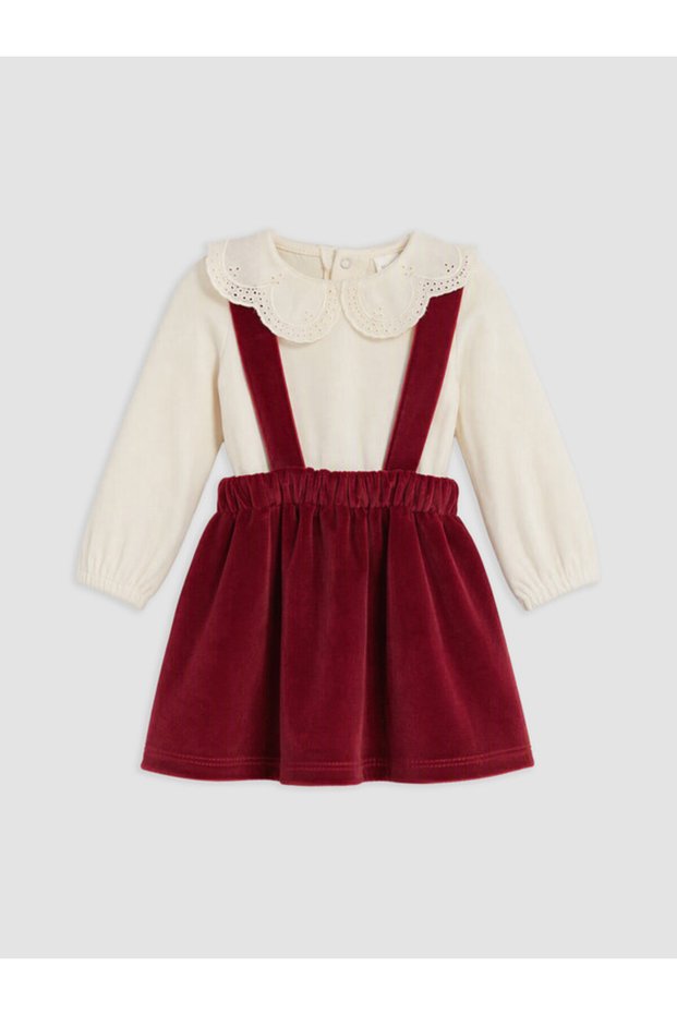 Sparkling Picks from Shining Store: Girl's Velvet Dungarees Set