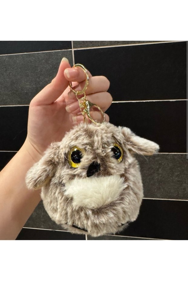 Owl Plush Toy Bag Charm Keychain, Model 8 cm