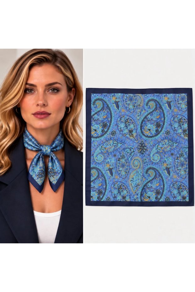Marbled-Patterned Scarf / Bandana 50x50