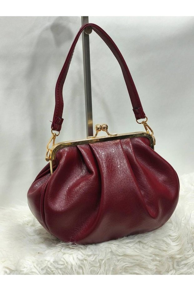 New Burslu Model Long Crisscross Straps Women's Shoulder Bag (28 cm x 18 cm)