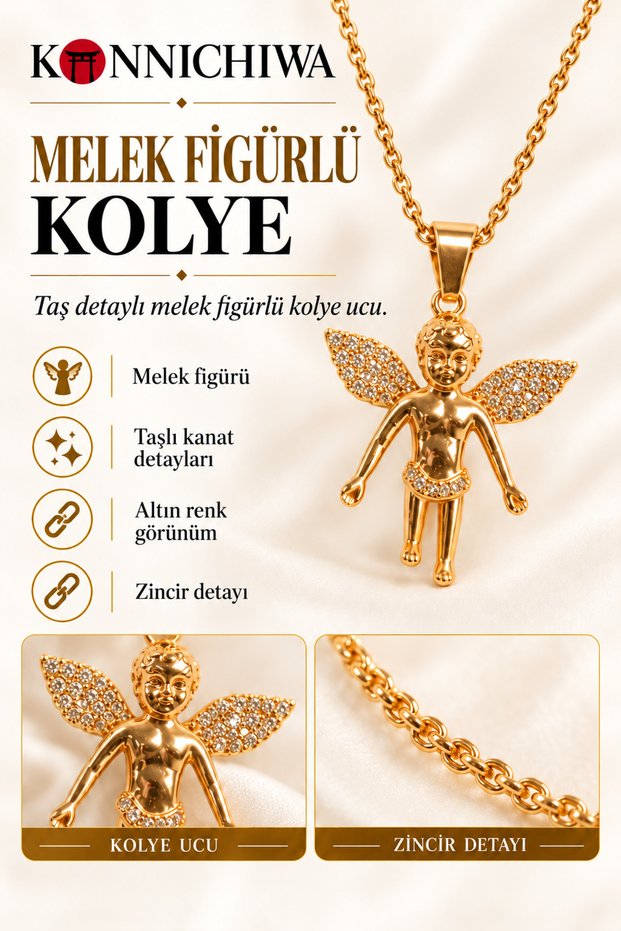 Fairy Girl Angel Angel Stainless Steel Necklace Unisex Accessory Vintage Angel Wings Steel Necklace