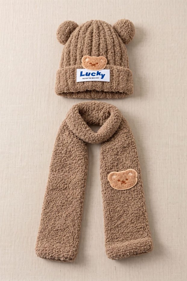 – Plush Beanie and Scarf 2-Piece Set | 3–18 Months