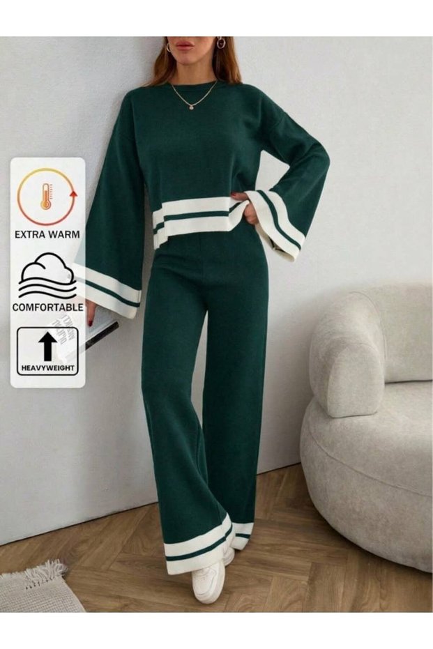 STRIPED KNITWEAR SUIT
