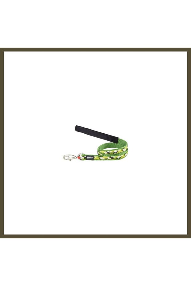 Green Camouflage Print Dog Extension Leash, Medium, 20 mm, 1.2 m, BX