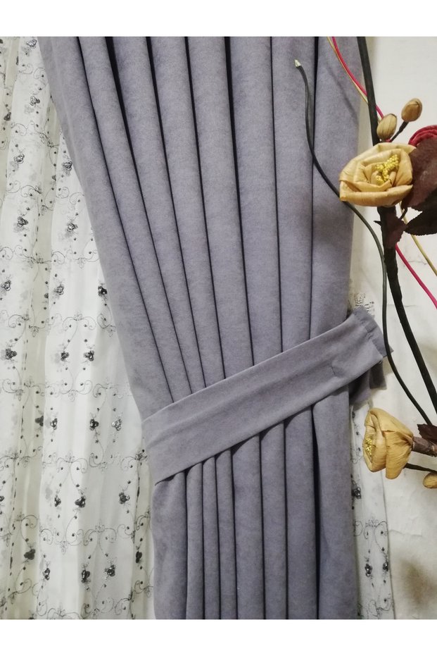 LIGHT GRAY 1X3 TIGHT-PLEATED DRAPERY CURTIN, SINGLE PANEL 12488
