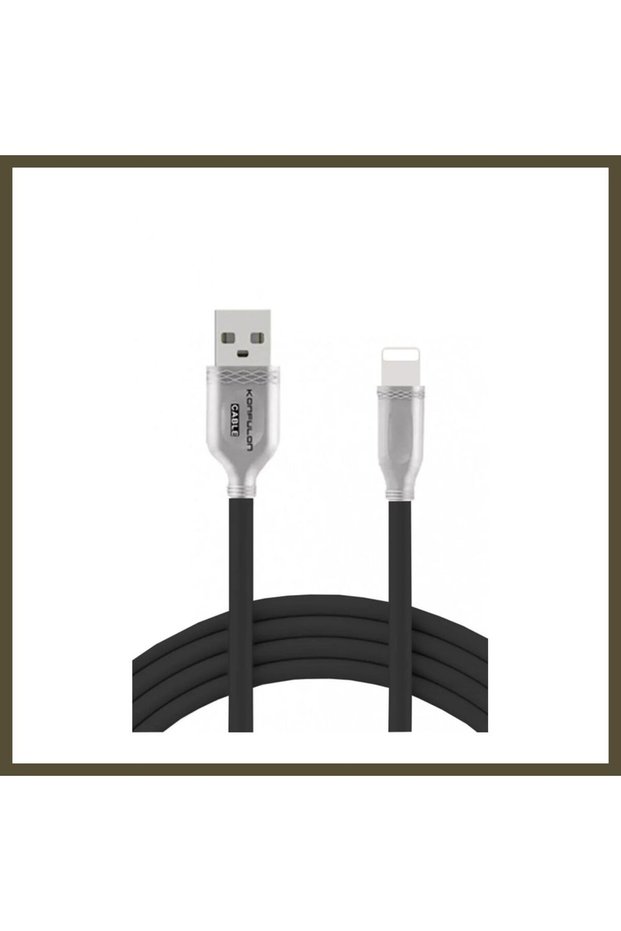 Konfulon S48 Lightning Cable, iPhone Compatible, 1M, 3A - Black BX