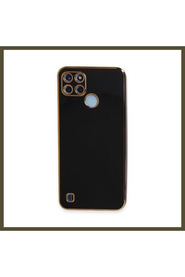 Realme C25Y Compatible Silicone Flip Case - Black BX