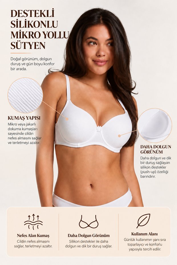 Patterned Bra with Underwire Support