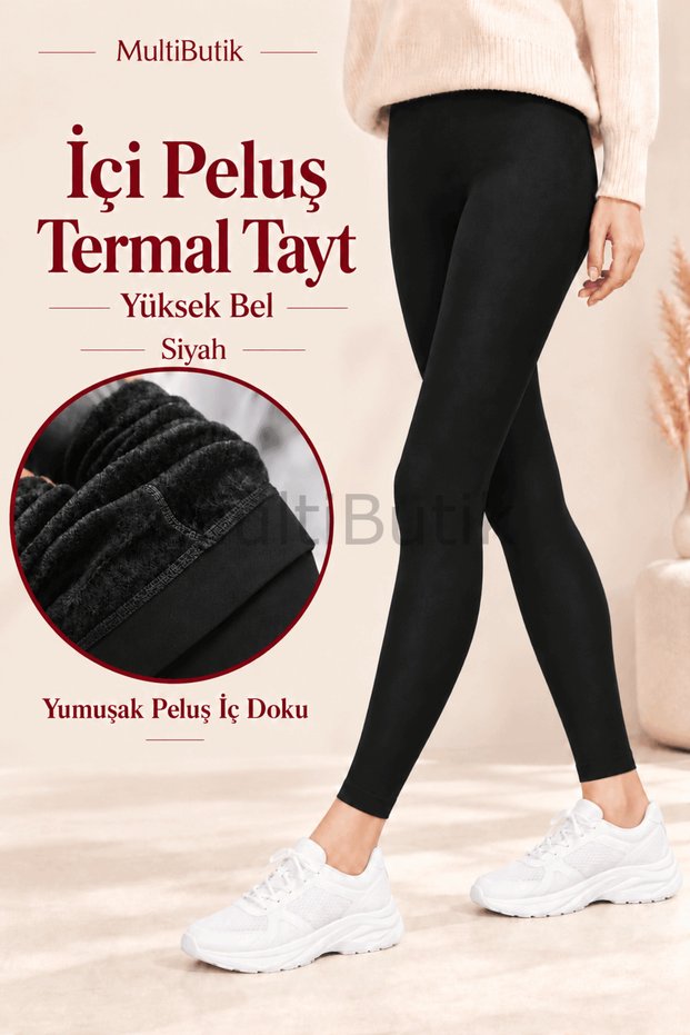 Women's Plush-Lined Winter Leggings – Black-L/XL