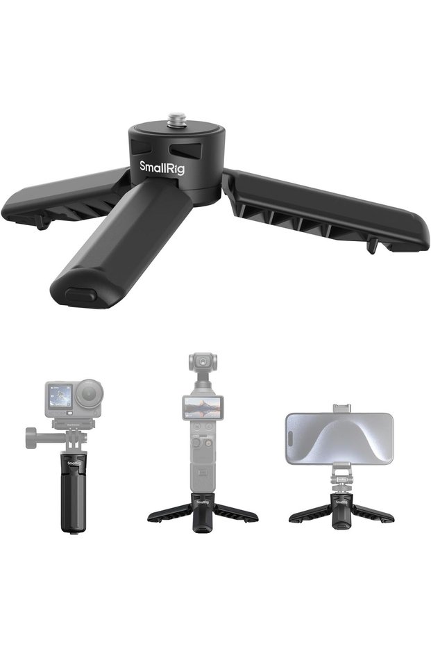حامل ثلاثي صغير بفتحة بلمسة واحدة لـ DJI Pocket 4P/4/3 و Insta360 Luna